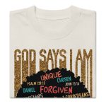 God Says I Am Loose Fit faded t-shirt - Image 2