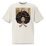 God Says I Am Loose Fit faded t-shirt - Image 4