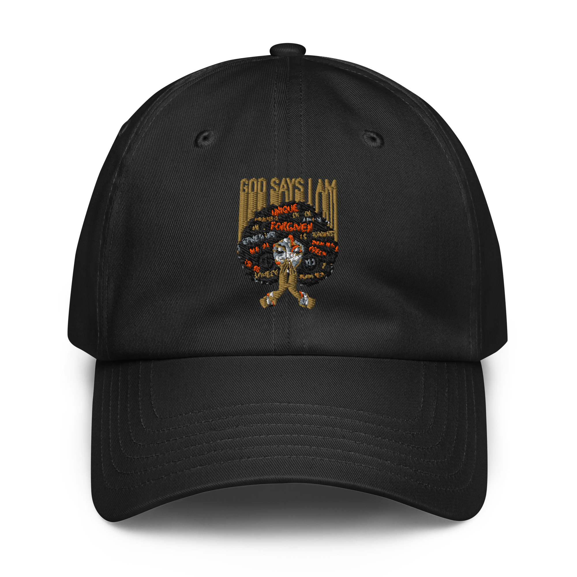 under-armour-dad-hat-black-front-69cc4ee9f31a2.jpg God Says I Am Under Armour® hat - Image 1